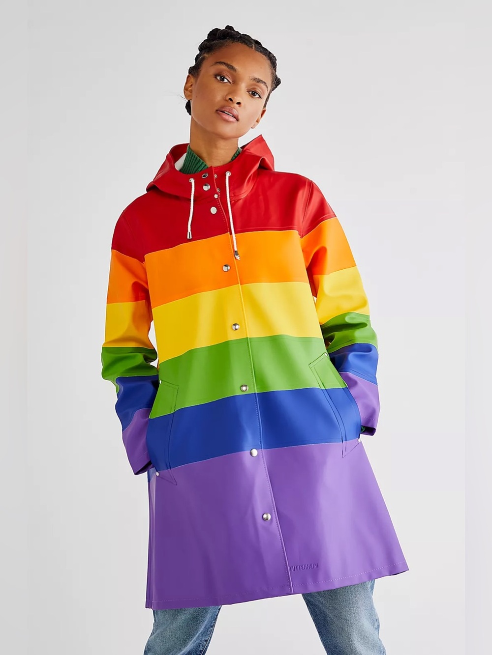 Stutterheim Rain Coat Jacket Limited Edition Rainbow Pride Unisex XS